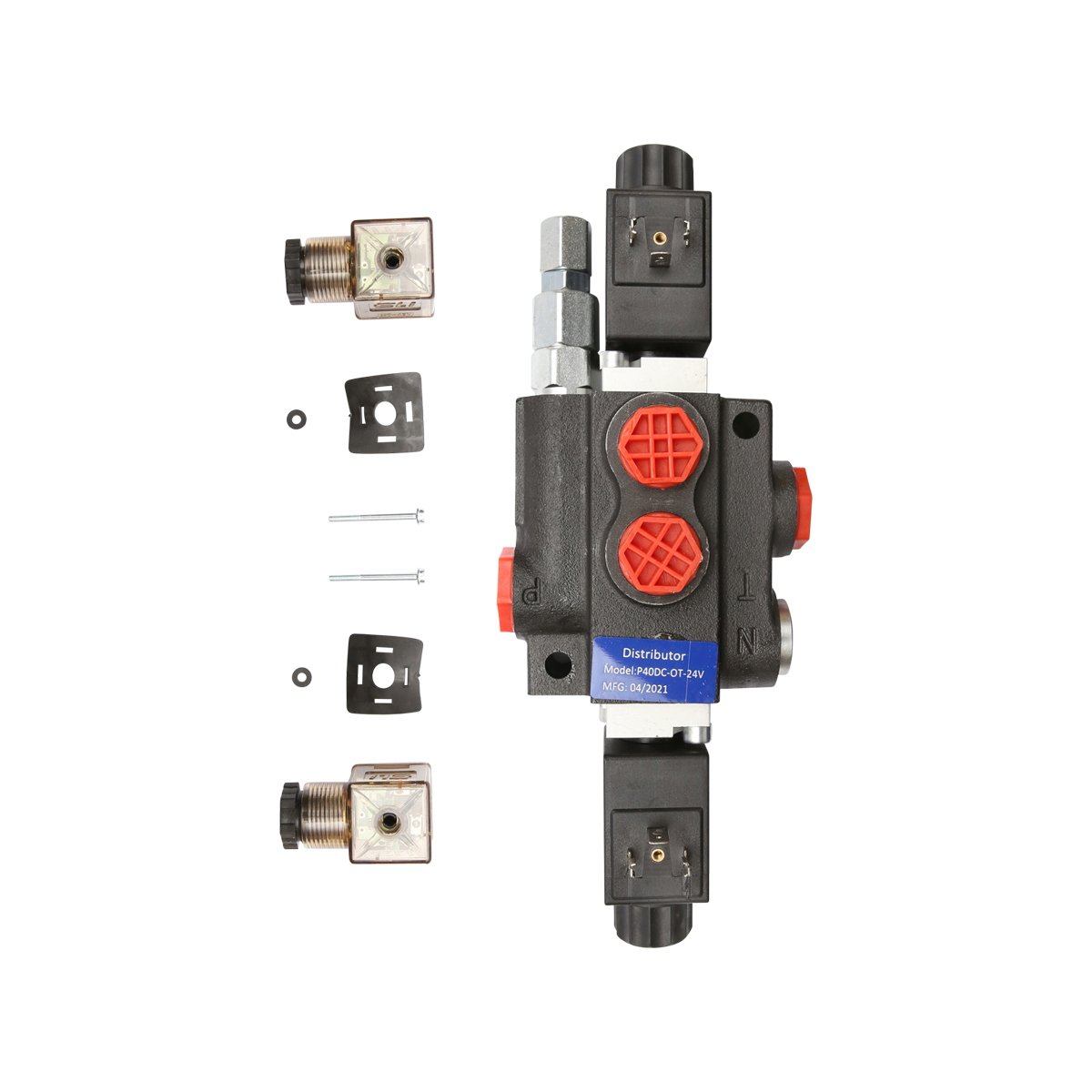 Distribuitor hidraulic P40 electromagnetic cu 1 cale, 24V Breckner Germany